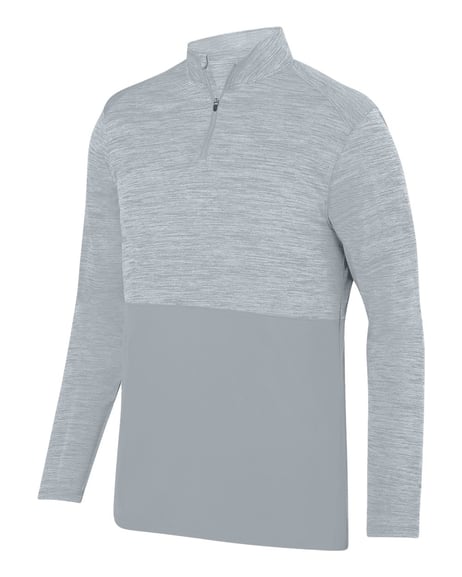 Front view of Shadow Tonal Heather Quarter-Zip