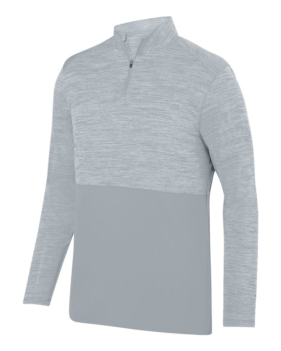 Front view of Shadow Tonal Heather Quarter-Zip