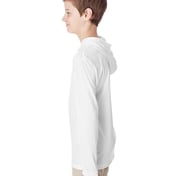 Side view of Youth Zone Performance Hooded T-Shirt