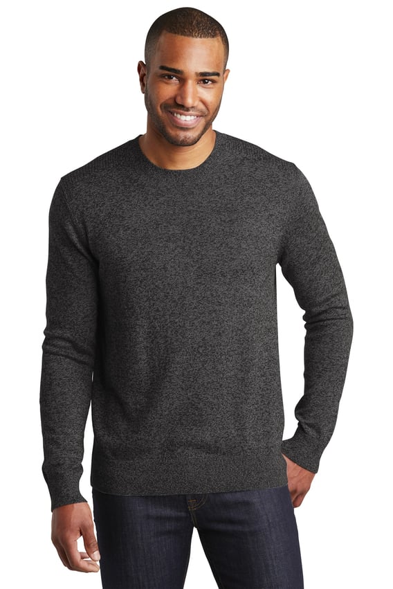 Front view of Marled Crew Sweater