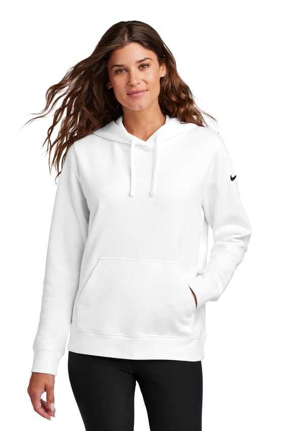 Front view of Women’s Club Fleece Sleeve Swoosh Pullover Hoodie