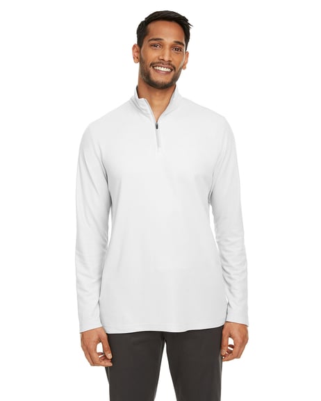 Front view of Men's Fusion ChromaSoft Pique Quarter-Zip