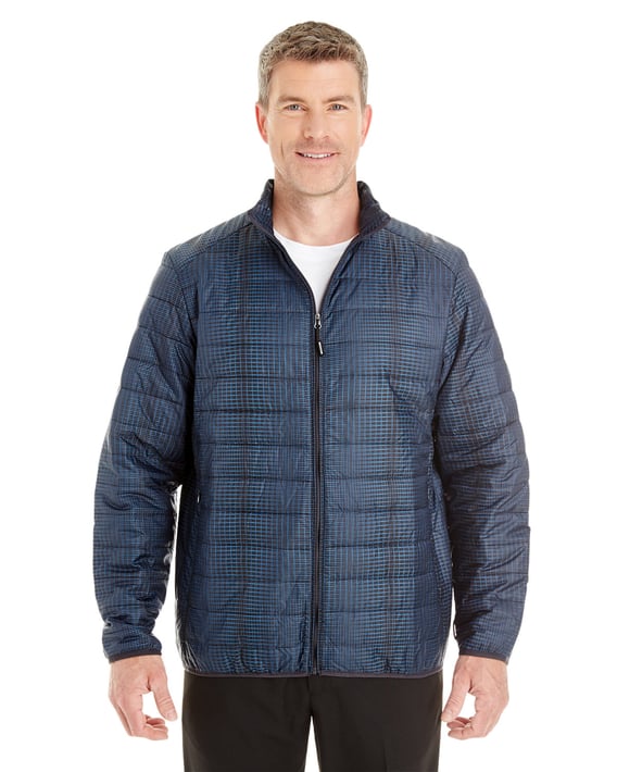 Front view of Men’s Portal Interactive Printed Packable Puffer Jacket
