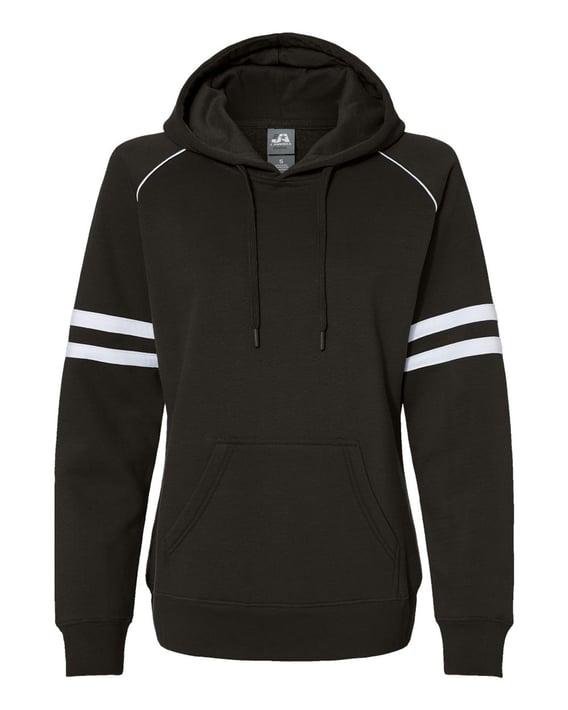Front view of Women’s Varsity Fleece Piped Hooded Sweatshirt