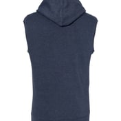 Back view of Triblend Sleeveless Hooded Sweatshirt