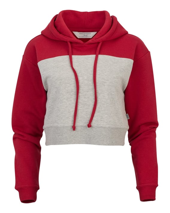 Front view of Women’s Cropped Fleece Hooded Sweatshirt