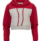 Front view of Women’s Cropped Fleece Hooded Sweatshirt