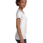 Side view of Ladies’ V-Neck Fine Jersey T-Shirt