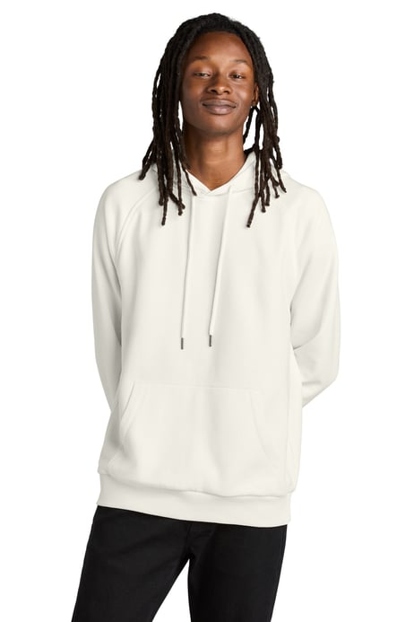 Front view of Unisex Organic CVC Fleece Pullover Hoodie