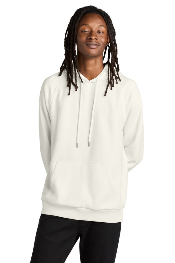 Front view of Unisex Organic CVC Fleece Pullover Hoodie