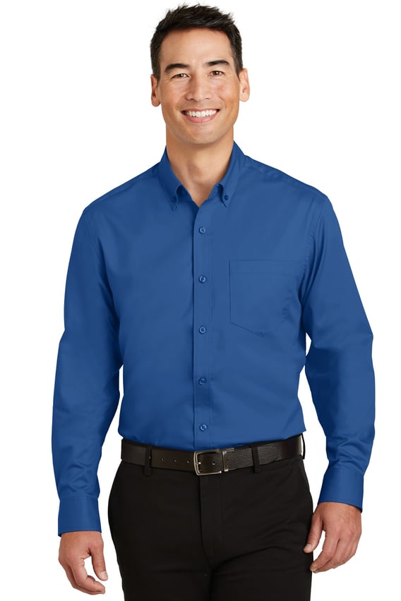 Front view of Tall SuperPro Twill Shirt
