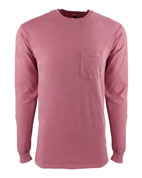Front view of Inspired Dye Long Sleeve Pocket Crew