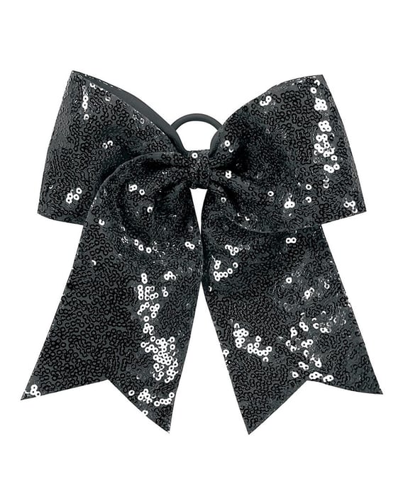 Front view of Sequin Cheer Hair Bow