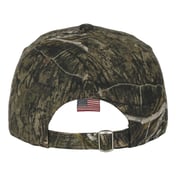 Back view of Camo With Flag Visor Cap