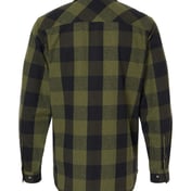 Back view of Snap Front Plaid Flannel Shirt