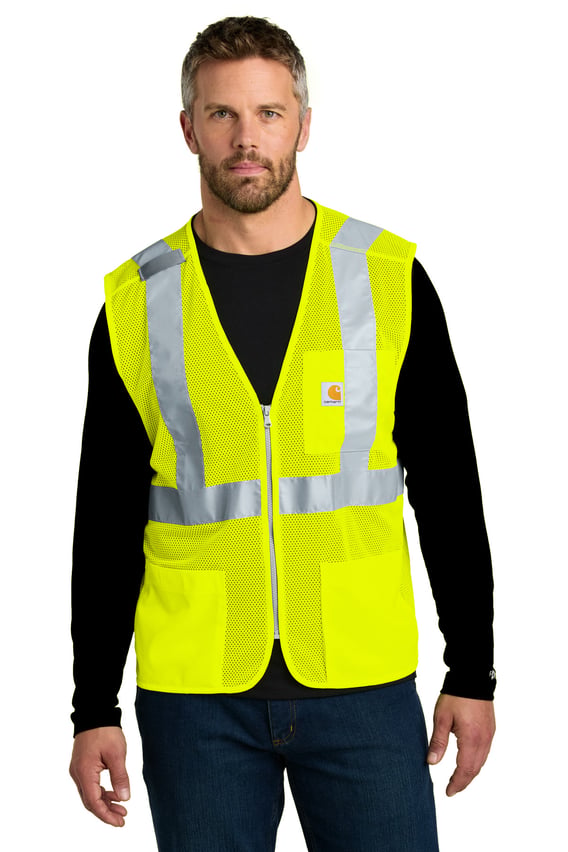 Front view of ANSI Class 2 Mesh Zip-Front Vest