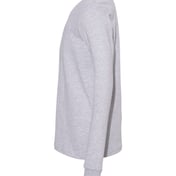 Side view of Youth Heather CVC Long Sleeve Tee