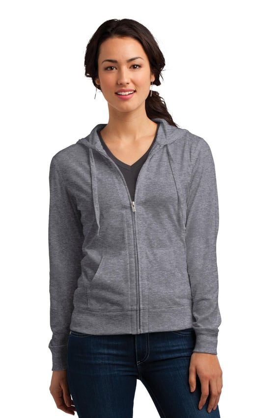 Front view of Women’s Fitted Jersey Full-Zip Hoodie