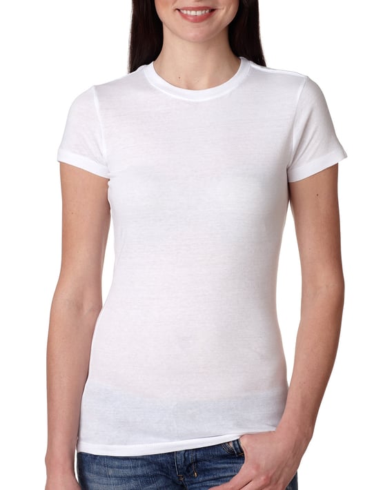 Front view of Ladies’ 4.2 Oz., 100% Ring-Spun Cotton Jersey T-Shirt