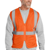 Front view of ANSI 107 Class 2 Economy Mesh Zippered Vest