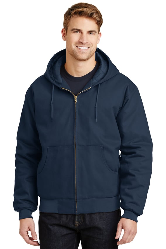 Front view of Duck Cloth Hooded Work Jacket