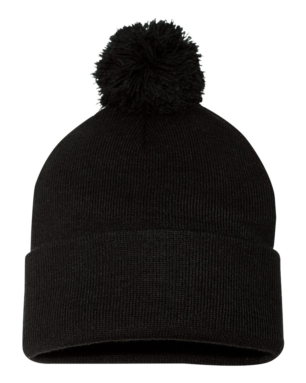 Front view of Pom-Pom 12″ Knit Beanie