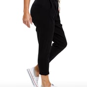 Side view of Ladies’ 2×1 Ribbed Capri Sweatpant