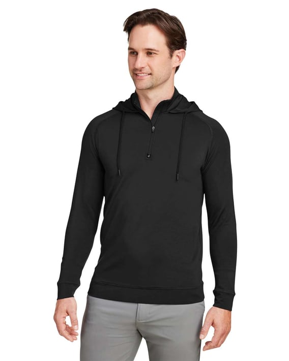 Front view of Vandyke Quarter-Zip Pullover Hooded Sweatshirt
