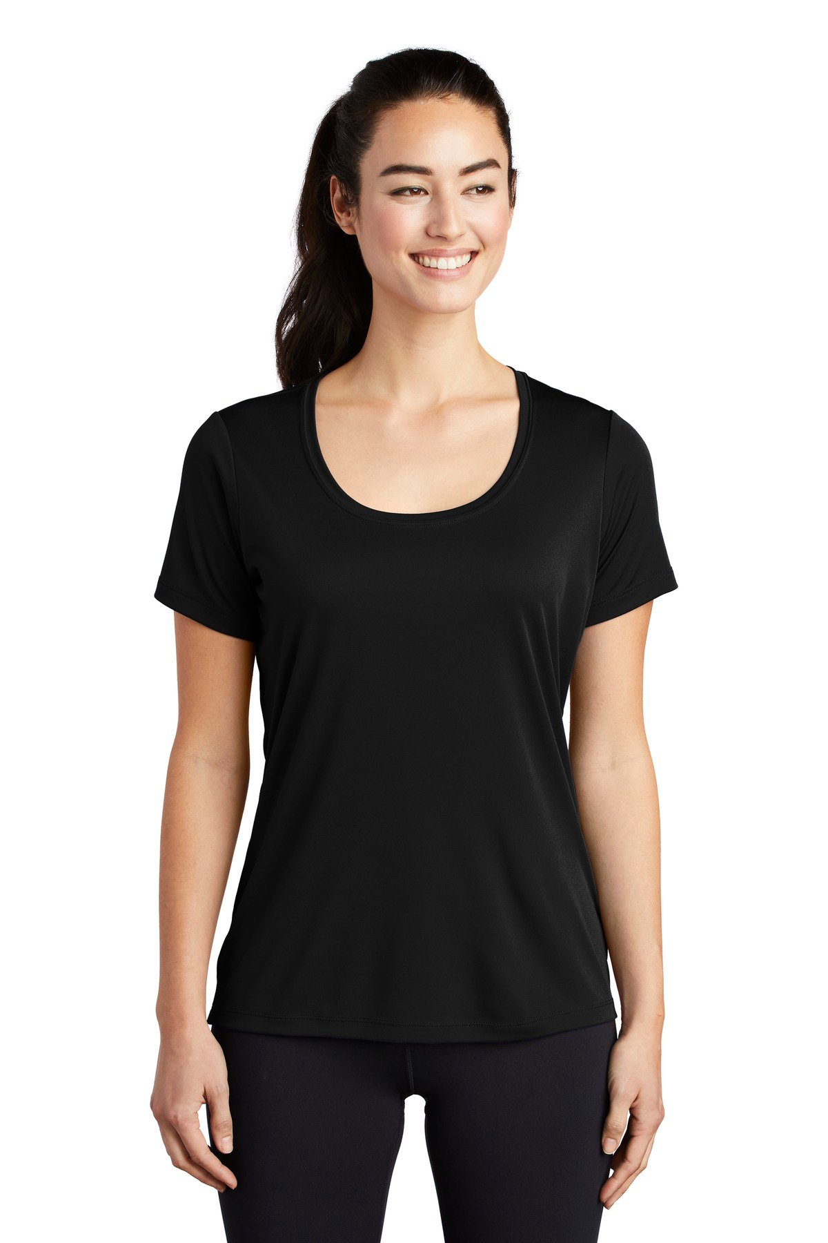 Front view of Ladies Posi-UV® Pro Scoop Neck Tee