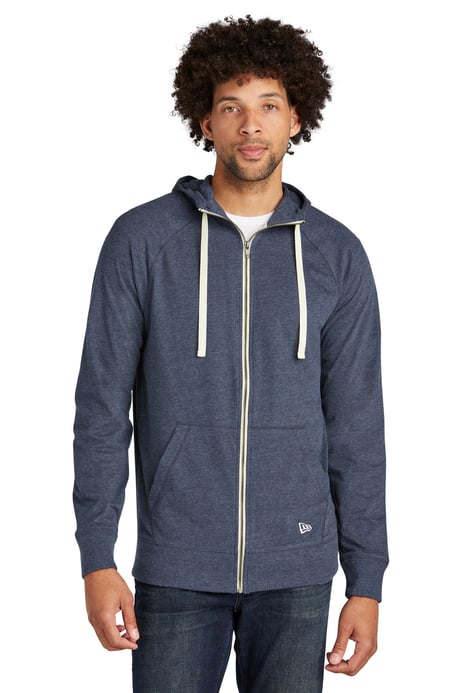 Front view of Sueded Cotton Blend Full-Zip Hoodie