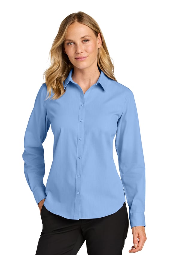 Front view of Women’s Long Sleeve Nailhead Easy Care Shirt