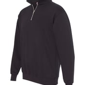 Side view of USA-Made Quarter-Zip Pullover Sweatshirt