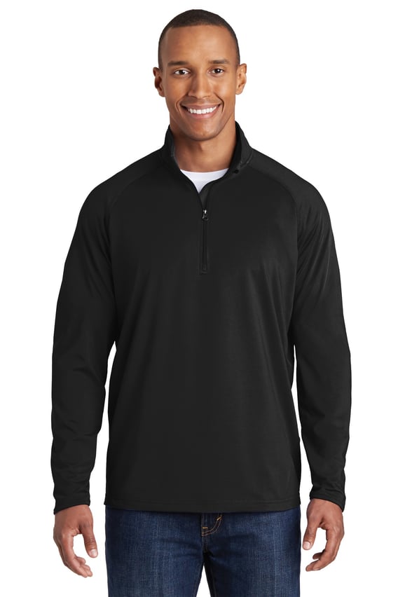 Front view of Sport-Wick® Stretch 1/4-Zip Pullover