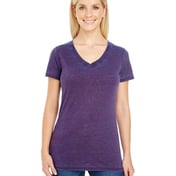 Front view of Women’s Cross Dye V-Neck T-Shirt