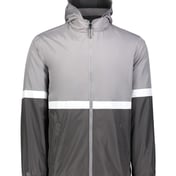 Front view of Turnabout Reversible Hooded Jacket