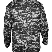 Back view of Youth Digital Camo Long Sleeve T-Shirt