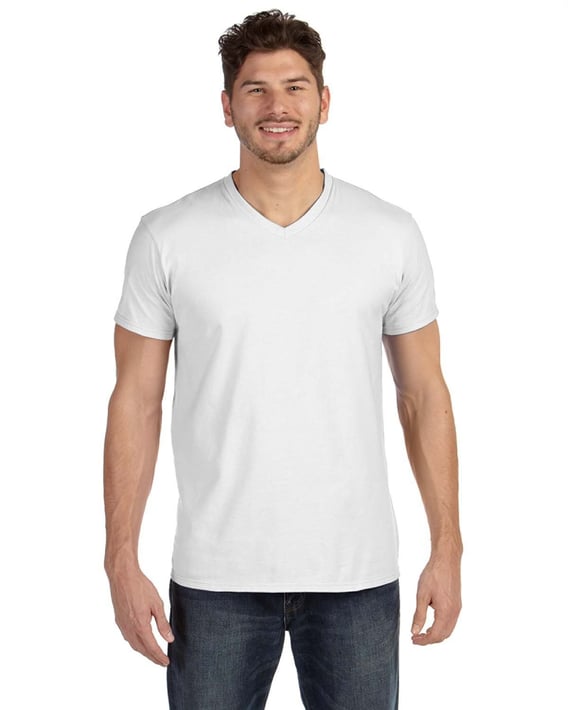 Front view of Adult Nano-T V-Neck T-Shirt