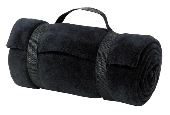 Front view of Value Fleece Blanket With Strap