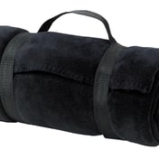 Front view of Value Fleece Blanket With Strap