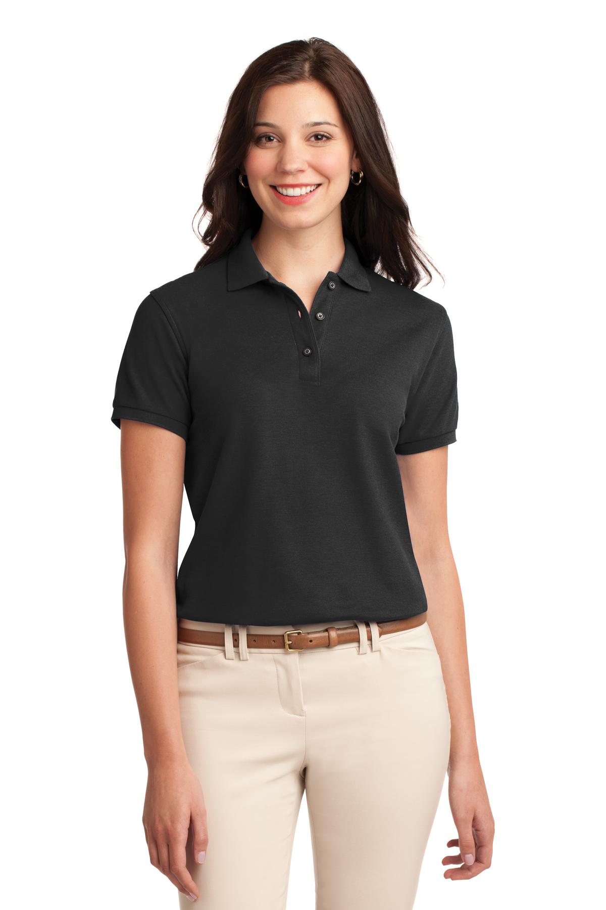 Front view of Ladies Silk Touch Polo