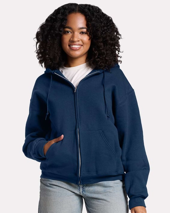 Front view of Rugged Full-Zip Hooded Sweatshirt
