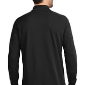Back view of EZCotton® Long Sleeve Polo