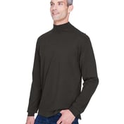 Side view of Sueded Jersey Mock Neck T-Shirt