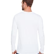Back view of Adult Tri-Blend Long-Sleeve T-Shirt
