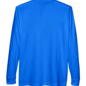 Back view of Pinnacle Performance Long Sleeve Piquéé Polo With Pocket