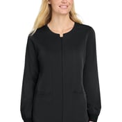 Front view of Women’s Premiere Flex Full-Zip Scrub Jacket
