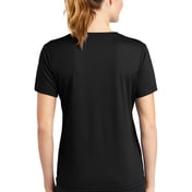 Back view of Ladies PosiCharge® RacerMesh® V-Neck Tee