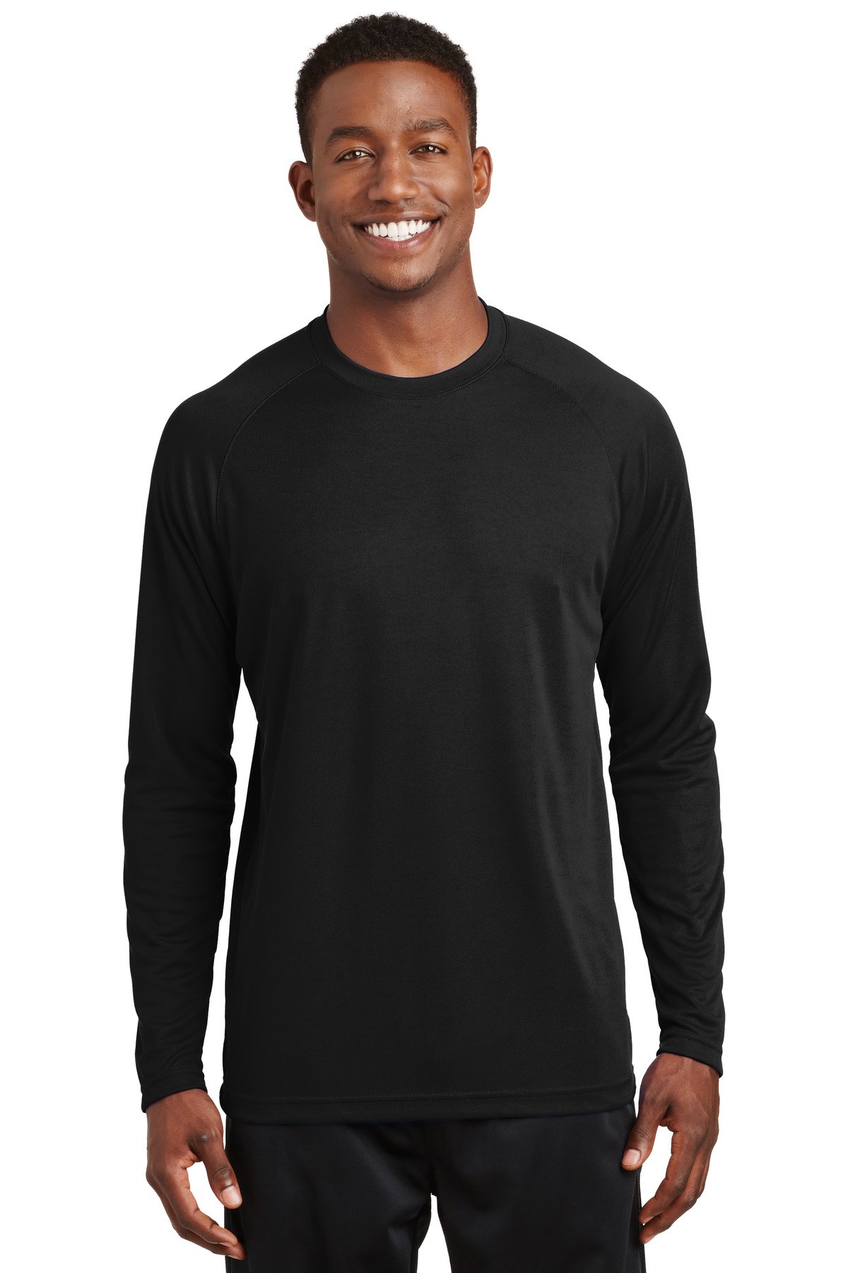 Front view of Dry Zone® Long Sleeve Raglan T-Shirt