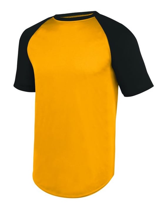 Side view of Wicking Short Sleeve Baseball Jersey
