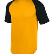 Side view of Wicking Short Sleeve Baseball Jersey